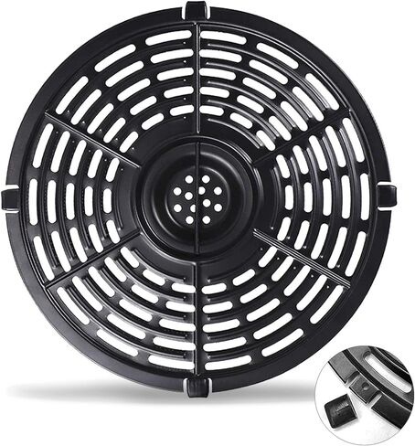 مقلاة شواء الهواء، 6.1 بوصة غير لاصقة دائرية 2 كيو تي، ملحقات أجزاء حامل صينية بديلة لرف المقلاة الهوائية لشيفمان داش باور إكس إل 2 كيو تي بيلا 1.6 كيو تي، مقلاة هوائية آمنة للاستخدام في غسالة الأطباق in Kuwait