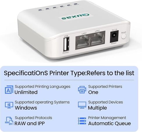 Printer Sharing Server, Wireless USB Print Server for Windows/Mac/Linux,Support Inkjet and Laser Printers, Model LP-N110W in Saudi Arabia