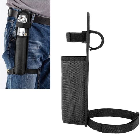 Lightsaber Belt Clip & Leg Holster Combo - Adjustable Drop Leg Mount with Belt Loop - Hook & Loop Fasteners for Cosplay Lightsabers Holster Costume Accessory Black in Kuwait