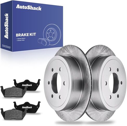 وسادات الفرامل السيراميكية لدوارات الفرامل الخلفية من AutoShack | بديل لسيارة فورد F-150 هيريتاج 2004-2011 F-150 2006-2008 لينكولن مارك LT 3.5L 3.7L 4.2L 4.6L 5.0L 5.4L V8 4WD AWD RWD | طقم فرامل 6 قطع in Saudi Arabia