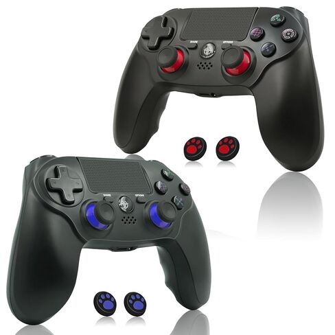 وحدة تحكم لاسلكية citnh لجهاز ps4 2 حزمة، متوافقة مع بلاي ستيشن 4/برو/سليم/كمبيوتر شخصي، مستشعر حركة مزدوج 6 محاور، لوحة لمس حساسة، مكبر صوت مدمج ومقبس سماعة رأس 3.5 ملم in Kuwait