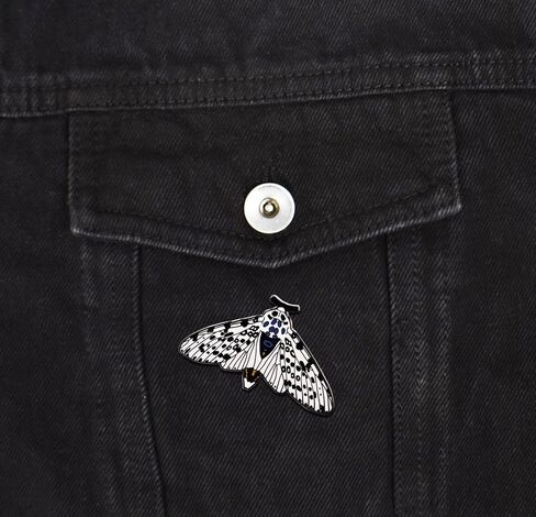 Giant Leopard Moth Hard Enamel Pin in Saudi Arabia