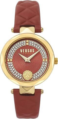 ساعة Versus Versace Covent Garden Petite Collection الفاخرة للنساء مع حزام أزرق وقرص يتميز بهيكل ذهبي وردي in Saudi Arabia