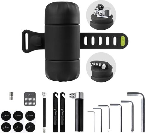 BONE Bike Portable Tool Kit Lite, 12-in-1 Mini Bicycle Repair Capsule, Scratch-Free & Waterproof Silicone Bag for Emergency Maintenance, Cycling Accessory with Ratchet Wrench for Biking & Home Repair in Kuwait