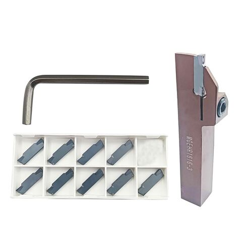 5/8inch مخرطة قابلة للفهرسة حزن حامل فراق MGEHR1616-2 الفولاذ الربيع مع 10 PCS MGMN200 إدراج إدراج اليد اليمنى قطع الأداة carbide إدراج (5/8in حامل + mgmn200) in Kuwait