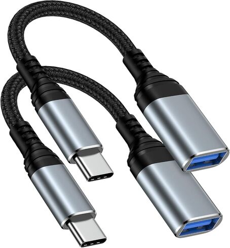 AILKIN USB C to USB 3.0 Adapter [2 Pack], Type C Male to USB A Female OTG Adapter for MacBook Pro/Air, iPad Pro, iPhone 16/16 Pro/15, Galaxy S25/S24/S23/S22,Google Pixe, Laptop, Tablet, Keyboard in Saudi Arabia