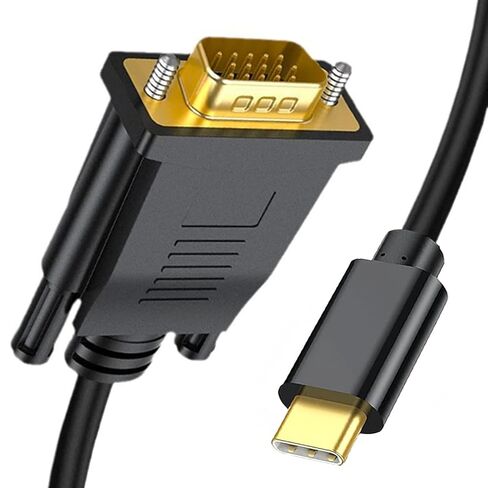 2 Pack USB C to VGA Cable 6FT, 1080P@60Hz USB Type C to VGA Adapter Video Converter [Thunderbolt 3/4 Compatible] with MacBook Air, iPad Pro, iPhone 15/16, iMac, XPS, Surface etc-Gold-Plated in Saudi Arabia