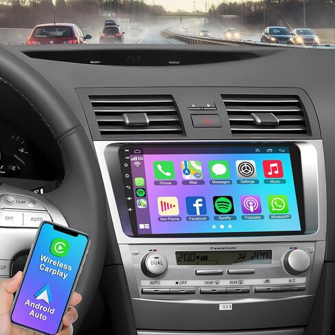 10.2 بوصة Qled Screen Screen Car Radio لتويوتا كامري 2012 2013 2014 مع Carplay و Android Auto و Android 13G+64G Camry Stereo دعم Bluetooth و WiFi و GPS و FM Radio و FM Camera in Kuwait