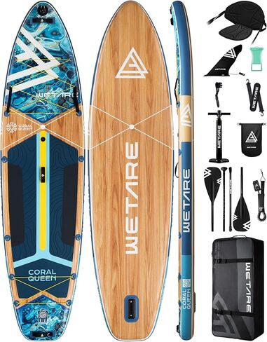 11'6"x35" Inflatable Paddle Board, 450lbs Extra Wide Stand Up Sup Board for Adults, Blow Up Paddleboard Kayak Non-Slip Stable Deck Boat for Yoga Fishing Surf in Saudi Arabia