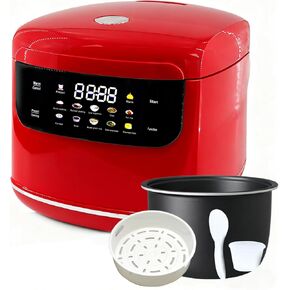 طباخ الأرز القابل للاحتفال 2L ، 5 أكواب مطبوخة/3 أكواب غير مطبوخ ، صانع أرز غير لاصقة 400 واط ، تأخير مؤقت على مدار 24 ساعة ، 10 وظائف ، طباخ سريع ، أبيض in Kuwait
