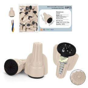 100pcs موصلات سلك مقاوم للماء 20-14AWG ، المكسرات السلكية المليئة بالماء من السيليكون لإضاءة المناظر الطبيعية والتوصيلات الكهربائية ، موصل سلك الجهد المنخفض للري ، الرطب والغبار in Kuwait