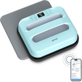 AST&T Heat Press 12"X10",Smart Heat Press Machine with Built-in Bluetooth for T-Shirts, Pillows,Tote Bags & More,Advanced Ceramic-Coated Heat Plate,Precise Temperature Control with APP-Blue in Saudi Arabia