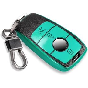 for Mercedes Key Fob Cover with Fashionable Zirconia Wristlet KeyChain, Enchanting Diamond Patterns Soft Case for A C E G S Class CLA/K/S E43 GLA/B/C/E/K/S GT SLC/K/S (Pink, B) in Saudi Arabia