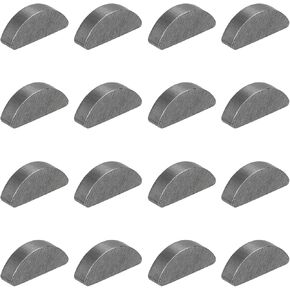 MECCANIXITY 16 قطعة مفتاح Woodruff، 16x5x6 مم من الفولاذ الكربوني متري Woodruff نصف دائرة مفتاح نصف قمر أدوات لصناعة السحابات الميكانيكية in Kuwait
