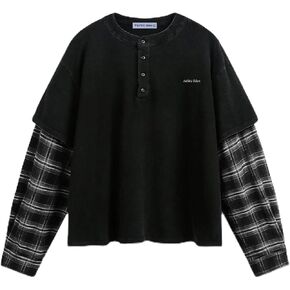Aelfric Eden Plaid Layered Long Sleeve Tee in Saudi Arabia