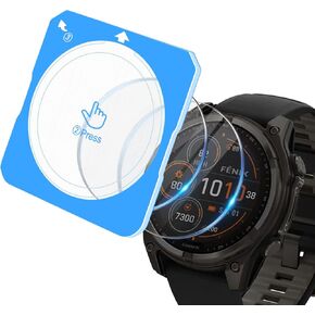 3 حزمة متوافقة مع Garmin Fenix ​​8 47mm شاشة واقي مع إطار تثبيت التحديد التلقائي ، HD Clear 9H خدعة ومضادة للخلع لفيلم واقي زجاجي 47 ملم فينيكس 8 in Kuwait