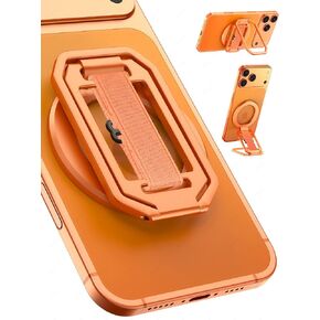 (2025 الأحدث) 4-في 1 قبضة الهاتف المغناطيسي الوقوف من أجل Magsafe مع حلقة حزام الإصبع ، حامل حلقة قابلة للإزالة لـ iPhone 16 Pro Max 15 14 13 12 ، Kickstand for Free Fiew في المنزل السفر-الأسود in Kuwait