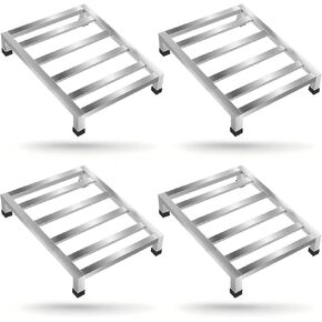 2 Pack Dunnage Rack,15.7"X11.8"X3.5" Stainless Steel Dunnage Racks,Kitchen Basement Garage Storage Racks,1000 lbs Capacity in Kuwait