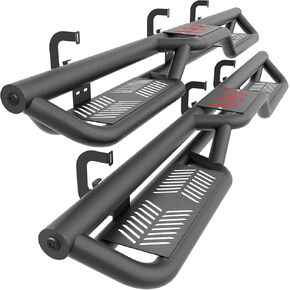 Double Cab Running Boards Compatible for 2019-2026 Chevy Silverado & GMC Sierra 1500, 2020-2026 Chevrolet Silverado/GMC Sierra 2500 HD 3500 HD Extended Cab Side Step, Two Stairs Design Nerf Bar in Kuwait