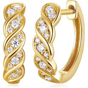 أقراط دائرية مويسانيتي واضحة VVS1 من D Color للنساء والرجال، أقراط هوجي 15 مم، صلبة 925 من الفضة الاسترليني مع مطلي بالروديوم، مجوهرات عيد الميلاد وعيد الحب in Kuwait