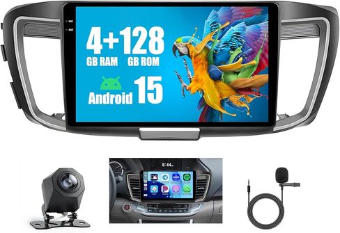 8 Core Car Radio for Honda Accord 9th 2.0L (Manual A/C) 2014 2015 2015 ، 10.1 inch HD IPS Touch Screens لراديو Yaris Bluetooth مع Carplay/Android Auto ، Bluetooth 5.0 ، 32EQ ، 1280 * 720 ، 4GB+64GB. in Saudi Arabia
