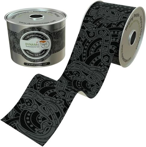 Tape Tape Dynamic PowerBand® | الشريط الدعم الميكانيكي الحيوي النهائي والارتداد | 4 اتجاه تمتد | لاصق خالي من اللاتكس ، مقاوم للماء | تان عادي - 3 " in Kuwait