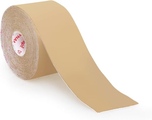 Tape Tape Dynamic PowerBand® | الشريط الدعم الميكانيكي الحيوي النهائي والارتداد | 4 اتجاه تمتد | لاصق خالي من اللاتكس ، مقاوم للماء | تان عادي - 3 " in Kuwait
