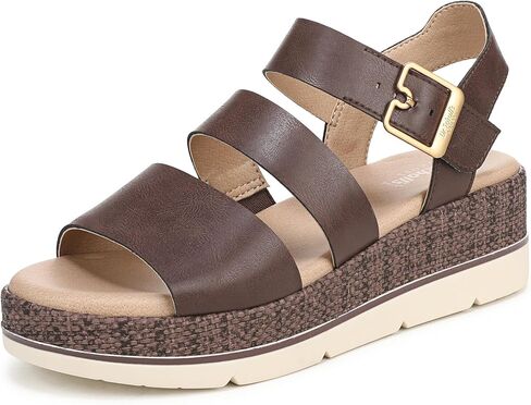 Dr. Scholl's Women's Once Twice Wedge Sandal, Gold Metallic, 11 in Saudi Arabia