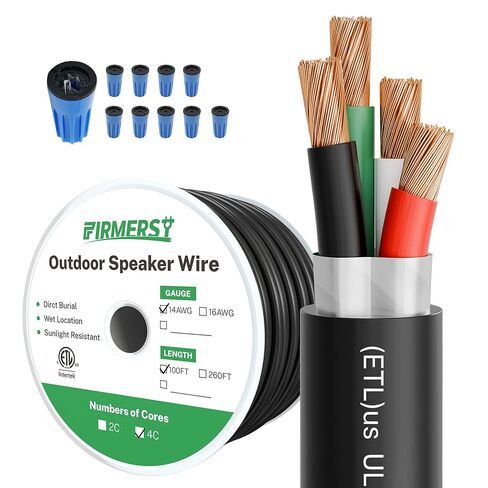 FIRMERST 14/4 OFC Outdoor Speaker Wire, Direct Burial, 250 FT in Kuwait