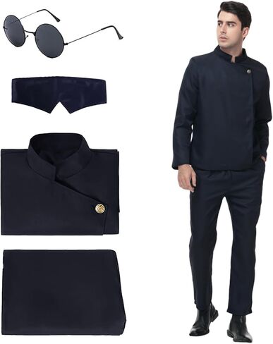 زي تنكري للمدرسة الثانوية للرجال، زي تنكري للمدرسة الهالوين، سروال سترات مع نظارات in Kuwait