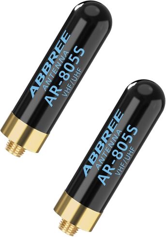 ABBREE Ham Radio Antenna Dual Band VHF/UHF 144/430Mhz 1.96inch Mini Short AR-805S SMA- Female Long Range Stubby Antenna for Baofeng UV5R 5RM BF-F8HP PRO,K5 Plus,DM32,UV32,AR-152(Black+Orange,2Pack) in Saudi Arabia