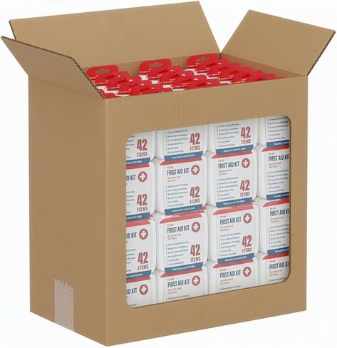 DecorRack 1000 Piece First Aid Kit, 24 Individual Boxes of 42 Items Each, First Aid Kits for Minor Cuts, Scrapes, Travel, Car, Home, Work, Field Trips or Camping (1000pcs, 24 Pack) in Saudi Arabia