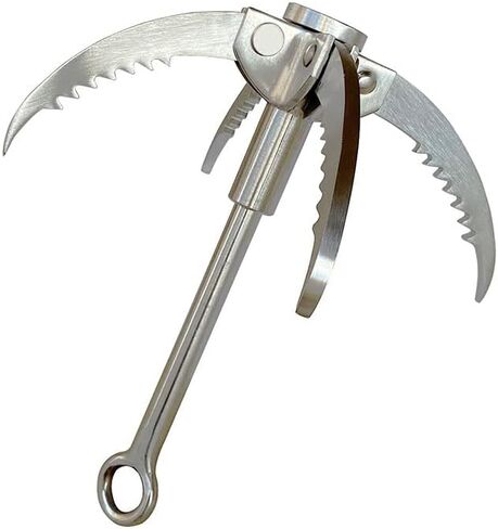 خطاف تصارع من الفولاذ المقاوم للصدأ ، 4 carabiner مخلب ، قابلة للطي ، محمولة ، متعددة الوظائف ، في الهواء الطلق للتسلق ، الربط ، الصيد ، المشي لمسافات طويلة in Saudi Arabia
