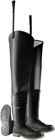 Dunlop Protective Footwear, Hip Wader Black Steel Toe, 8605600.12, Size 12 US in Saudi Arabia