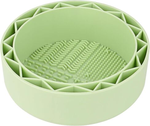 غسالة فرشاة القلم، منظف فرشاة الألوان المائية، تنظيف وعاء فرشاة السيليكون، منظف حامل الفرشاة، كوب ماء للطلاء بالألوان المائية لطلاء زيت الأكريليك (أخضر) in Kuwait