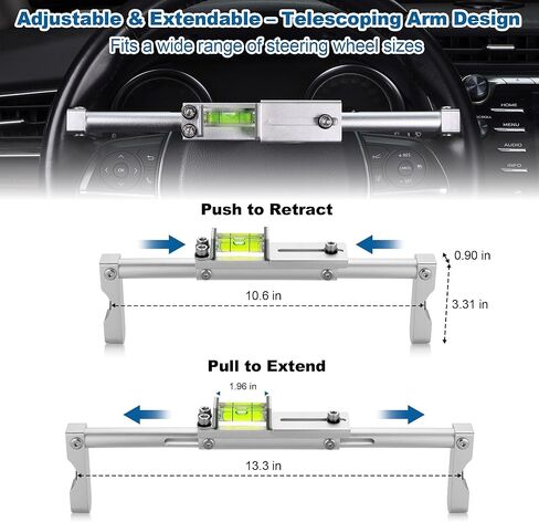 أداة محاذاة مستوى عجلة القيادة المصنوعة من الألومنيوم مناسبة لمعظم المركبات، مجموعة أدوات محاذاة السيارة، أدوات محاذاة السيارات in Kuwait