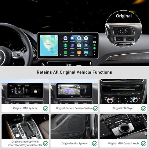 atoto 12.3 "ستيريو السيارة مع نظام Carplay و Android Auto متوافق مع Audi Q5 B8/B8.5 2009-2016 نظام الحفل/السمفونية ، حافظ in Kuwait