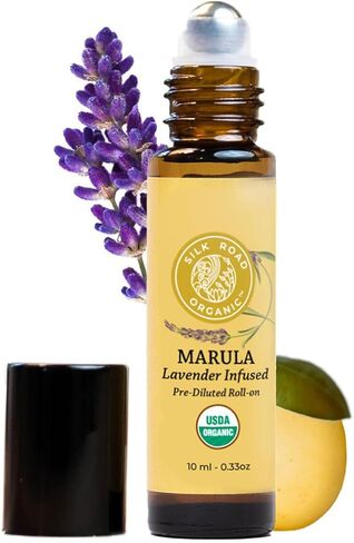 Silk Road Organic Castor Oil & Frankincense Essential Oil Under Eye Roll On, 100% Pure USDA Certified Hexane Free for Face Wrinkles, Dark Circles, Puffy Eyes, Anti-Aging – 10ml Roller in Kuwait