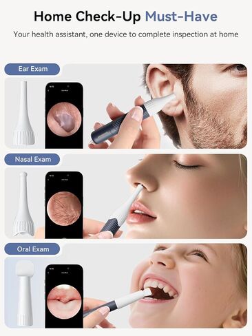 Ear Wax Removal Tool Kit: ZERONDER Ear Cleaner with Camera 1080P HD - Ear Canal Cleaning with 6 LED Lights for Adults & Kids in Saudi Arabia