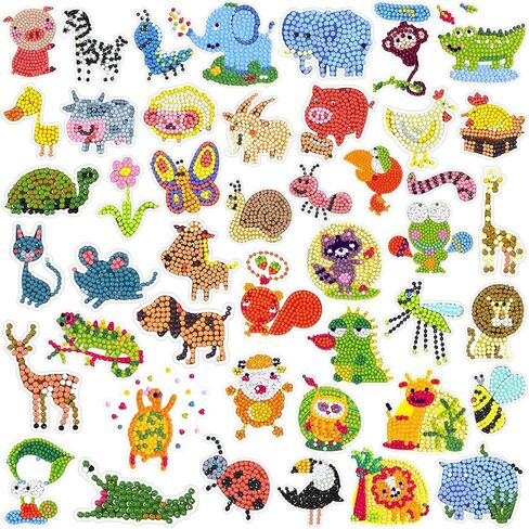 Labeol Diamond Art Kits for Kids Boys and Girls Ages 6-8-10-12 Easy to DIY Creative Diamond Art Sticker Craft by Numbers Kits for Kids and Adult Beginners in Saudi Arabia