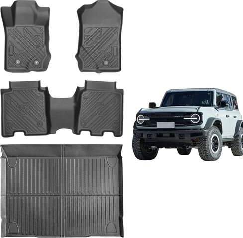 سجادات أرضية TPE تناسب جميع الأحوال الجوية لسيارة Ford Edge 2015-2024 | طقم كامل (أمامي+صف ثاني+صندوق الأمتعة) | تناسب SE/SEL/التيتانيوم/الرياضة/ST/ST-Line | ملحقات داخلية سوداء مقاومة للانزلاق ومقاومة للماء وسهلة التنظيف in Kuwait