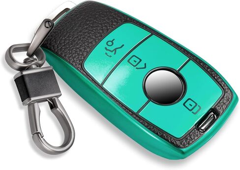 for Mercedes Key Fob Cover with Fashionable Zirconia Wristlet KeyChain, Enchanting Diamond Patterns Soft Case for A C E G S Class CLA/K/S E43 GLA/B/C/E/K/S GT SLC/K/S (Pink, B) in Saudi Arabia