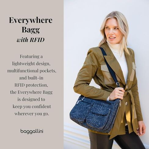 حقيبة كروس للنساء من Everywhere Bagg مقاس 11x9 مصنوعة من النايلون خفيفة الوزن ومقاومة للماء مع تقنية RFID in Saudi Arabia