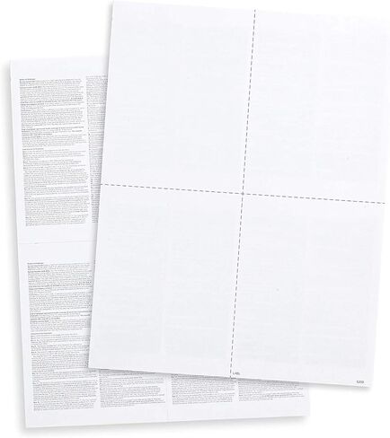 نماذج ضرائب فارغة 2024 W2 4 Up، 100 موظف، متوافقة مع QuickBooks، مثالية للحفظ الإلكتروني، تعمل مع طابعات الليزر أو الطابعات النافثة للحبر، 100 ورقة in Kuwait