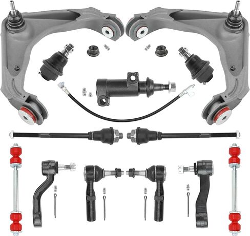11pc Front End Suspension Kit Upgrade Polyurethane for 2011-2019 Chevy Silverado GMC Sierra 2500HD 3500HD, 2 Sway Bar Links, 4 Inner & Outer Tie Rods, 2 Lower Ball Joints, 1 Idler Arm Assembly in Kuwait