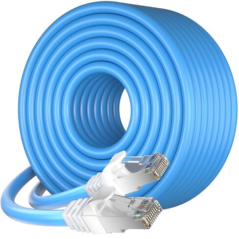 Cat 7 Ethernet Cable 25ft, SFTP Triple Shielded Ethernet Cable, Network Cable, Internet Cable, LAN Cable, with RJ45 Connector for Router, Modern, PC, Laptop, TV, Switch Box, Printer, PS3/4/5, Gaming in Saudi Arabia