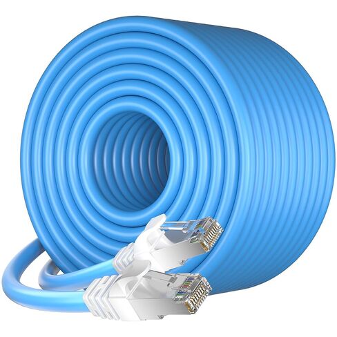 Cat 7 Ethernet Cable 25ft, SFTP Triple Shielded Ethernet Cable, Network Cable, Internet Cable, LAN Cable, with RJ45 Connector for Router, Modern, PC, Laptop, TV, Switch Box, Printer, PS3/4/5, Gaming in Saudi Arabia