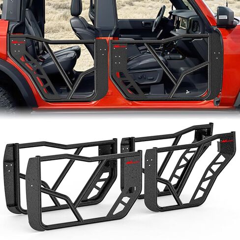 أبواب أنبوبية Nilight متوافقة مع Ford Bronco 4-Door 2021 2022 2023 2024 2025، أبواب أنبوبية أمامية وخلفية للطرق الوعرة 4 قطعة in Saudi Arabia