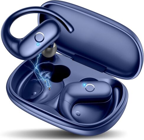 Mozoter Bluetooth 5.3 سماعات الأذن اللاسلكية ، صوتية صاخبة صاخبة ، إلغاء ضوضاء مكالمة صوتية واضحة مع 4 ميكروفونات في الأذن مع حالة الشحن اللاسلكية متوافقة مع iPhone Android ، التمرين in Kuwait