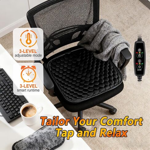 Soft Plush Seat Cushion, Comfortable Seat Cover with Full Back Support, Universal Fit Car SUV Truck RV Van (Black) in Kuwait